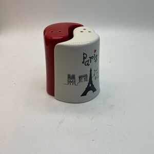 Paris Red and White Salt and Pepper Shakers